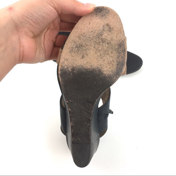 Coclico jojo leather wedge sandal cut out black - Picture 6 of 8